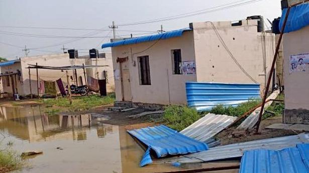 Homes of nine oustees damaged by rain