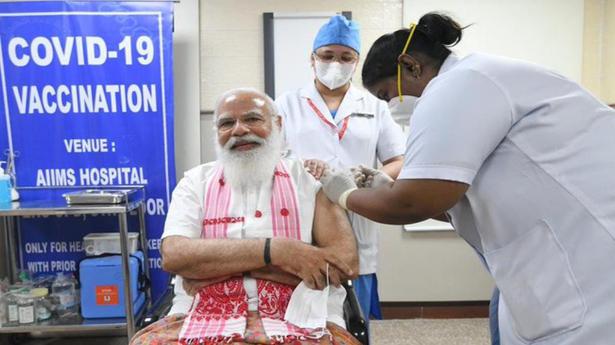 PM Modi takes COVID-19 vaccine