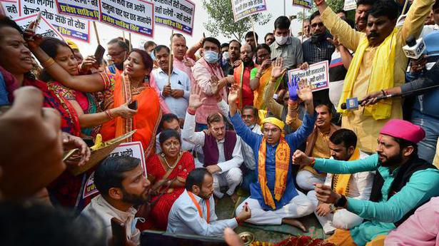 BJP MP launches Chhath Puja preparations at Yamuna’s banks despite DDMA ban