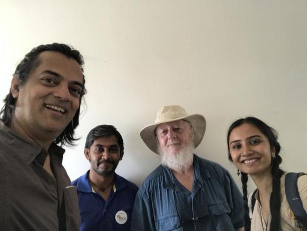 The core team of JoTT — Sanajy Molur, B Ravichandran and Priyanka Iyer — with long-time volunteer and scientific and language editor, Dr Fred Pluthero of Toronto, Canada