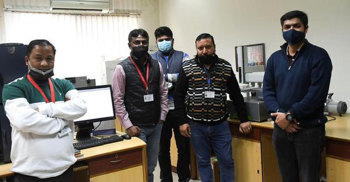 The five-member team from the Wadia Institute of Himalayan Geology at Delhradun after their visit to Tapovan, on February 15, 2021.