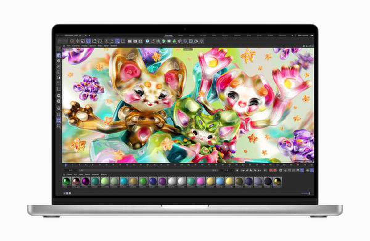Le MacBook Pro 16 pouces offre un rendu jusqu'à 2,5 fois plus rapide dans Maxon Cinema 4D avec Redshift avec M1 Pro, et jusqu'à 4 fois plus rapide avec M1 Max.