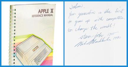 A prophetic Apple II manual, signed by Steve Jobs, sold for nearly $800,000  at auction - The Hindu