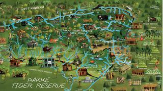 Rohan Chakraborty's map of Pakke Tiger Reserve.