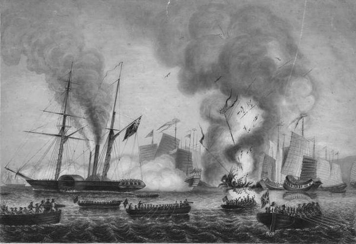 A sketch of the First Opium War.