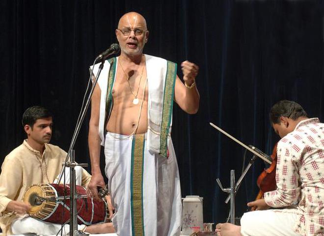 Kalyanapuram Aravamudan performing Harikatha