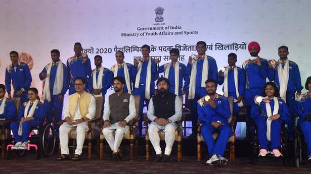 Sports Minister felicitates Paralympic medal winners