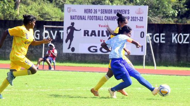 Supriya Routray fires Railways in to semis at National football championship